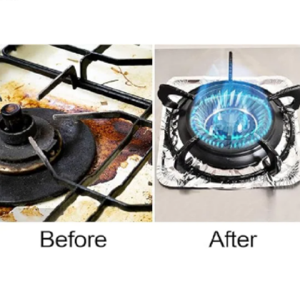 10 Pcs Aluminum Foil Stove Burner Cover