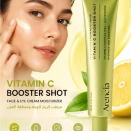 Arencia Vitamin C Booster Shot 30ml – High Concentration Vitamin C + Glutathione Face & Eye Cream Moisturizer, Radiance Boosting Skincare for Dull & Uneven Skin