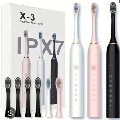 6 Modes Electric Toothbrushes for Adults Kids Smart Timer Rechargeable Whitening Toothbrush IPX7 Waterproof Tooth brush holder