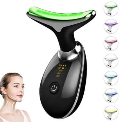 Neck Face Massager Skin Care Facial Massage Device with 3 Color Modes for Skin Rejuvenation Face Sculpting Tool for Double Chin