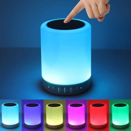 Wireless Bluetooth Touch Lamp Portable Stereo Bass Speaker compatable for All Android and iOS Smart Phone and Window laptops