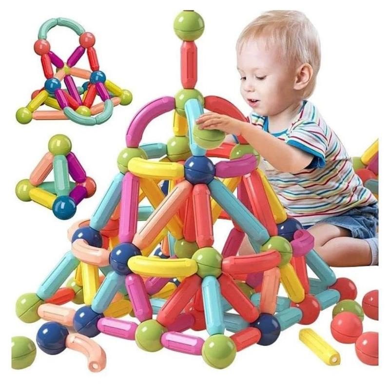 Magnetic Bar Blocks (25 Pieces) Construction Set For Brain Development