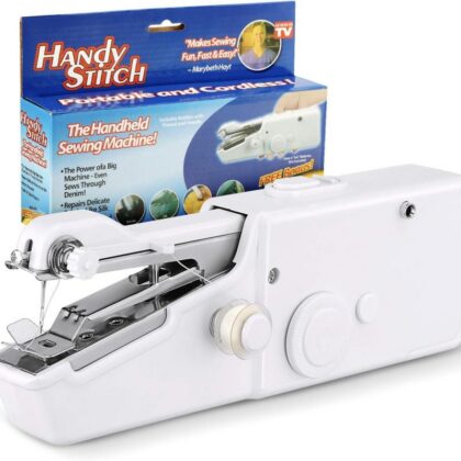 Mini Portable Handy Sewing Machine Handheld Sewing Machine Stitch Household Tool for Kids Clothing, Fabric, Home Travel Use, Gift for Kids & Adult