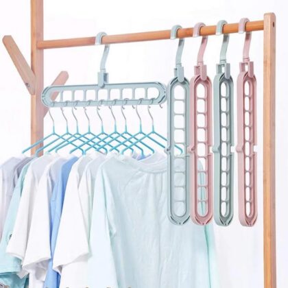 9 Hole Hanger Multifunction Magic Clothes Hanger Organizer 360 Rotate Folding Hangers