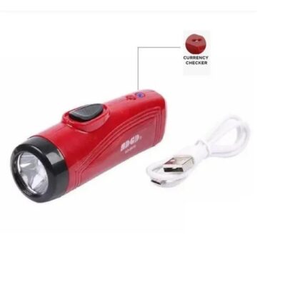 2 in 1 Rechargeable LED Flash Torch Light with Money Detector Micro USB System Use 18650 Battery mini light