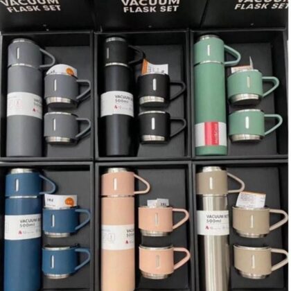 Vacuum Flask Set 500ml 12 Hour Lasting Hot & Cool 304 Steel Body