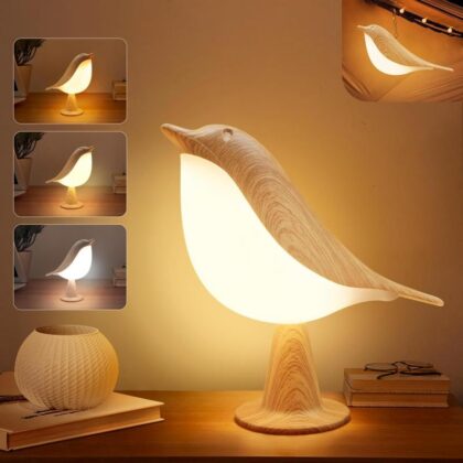 Small Desk Lamp, Bird Cordless Table Lamp With 3 Color Temperature Dimmer And Touch Sensor - Rechargeable Battery Night Light For Kids, Bedroom
