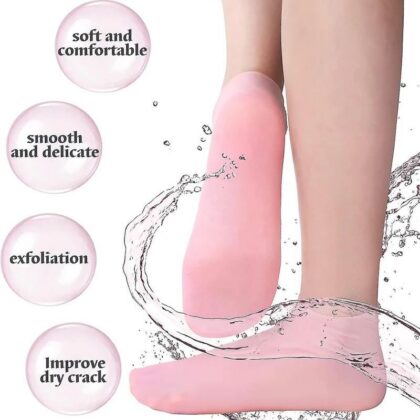 Silicon Gel Moisturizing Sock, Foot Care Protector, Women Foot Spa Pedicure Silicone Sock, Pedicure Socks For Dry Cracked Feet Heel And Soften Rough Skin