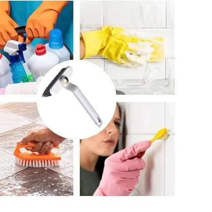 2 In 1 Floor Scrub And Bathroom Tile Cleaning Brush