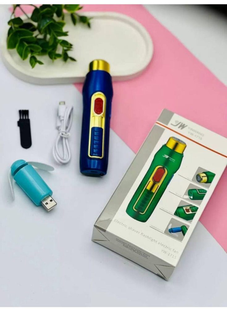 4D Shaver 5in1, Shaver & Lighter, USB Fan, Torch Light