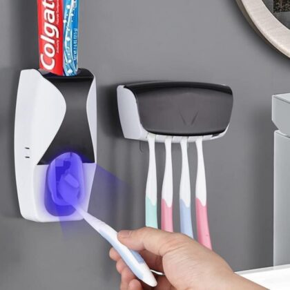 Toothpaste Dispenser Holder for toothbrush New Automatic Auto Toothpaste Dispenser bathroom accessories Mounted Toothpaste Squeezer for Bathroom