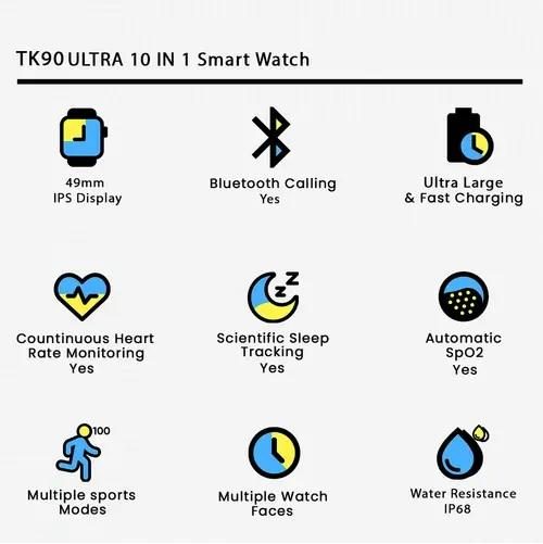 TK90 ULTRA 10 IN 1 Smart Watch