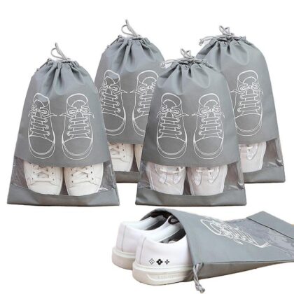 Printed Woven Shoe Front Transparent Pouch