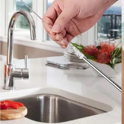 5 Pcs Steel Straw Reusable Stainless Steel Metal Straws