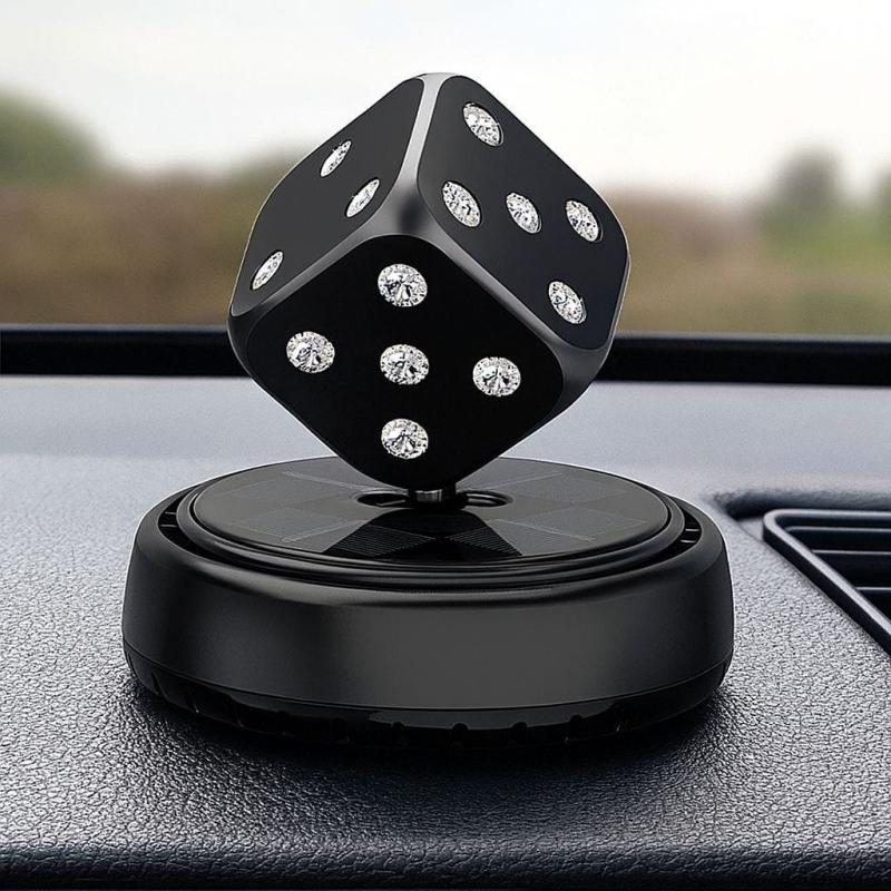 Dice-Shaped Car Dashboard Solar Freshener