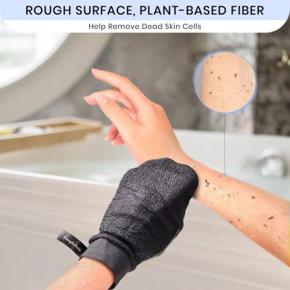 Exfoliating Gloves for Body Scrub Keratosis Pilaris and Self Tanning Removal Easily Smooth Skin Surface