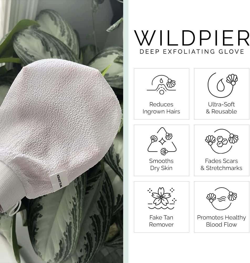 Exfoliating Gloves for Body Scrub Keratosis Pilaris and Self Tanning Removal Easily Smooth Skin Surface