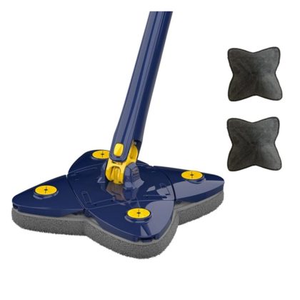 Twist Clover Magic Mop Free Hand Self wringing360 Squeeze Xtype Rotation Household Cleaning Bathroom Dusting Foldable Head Tool With Box