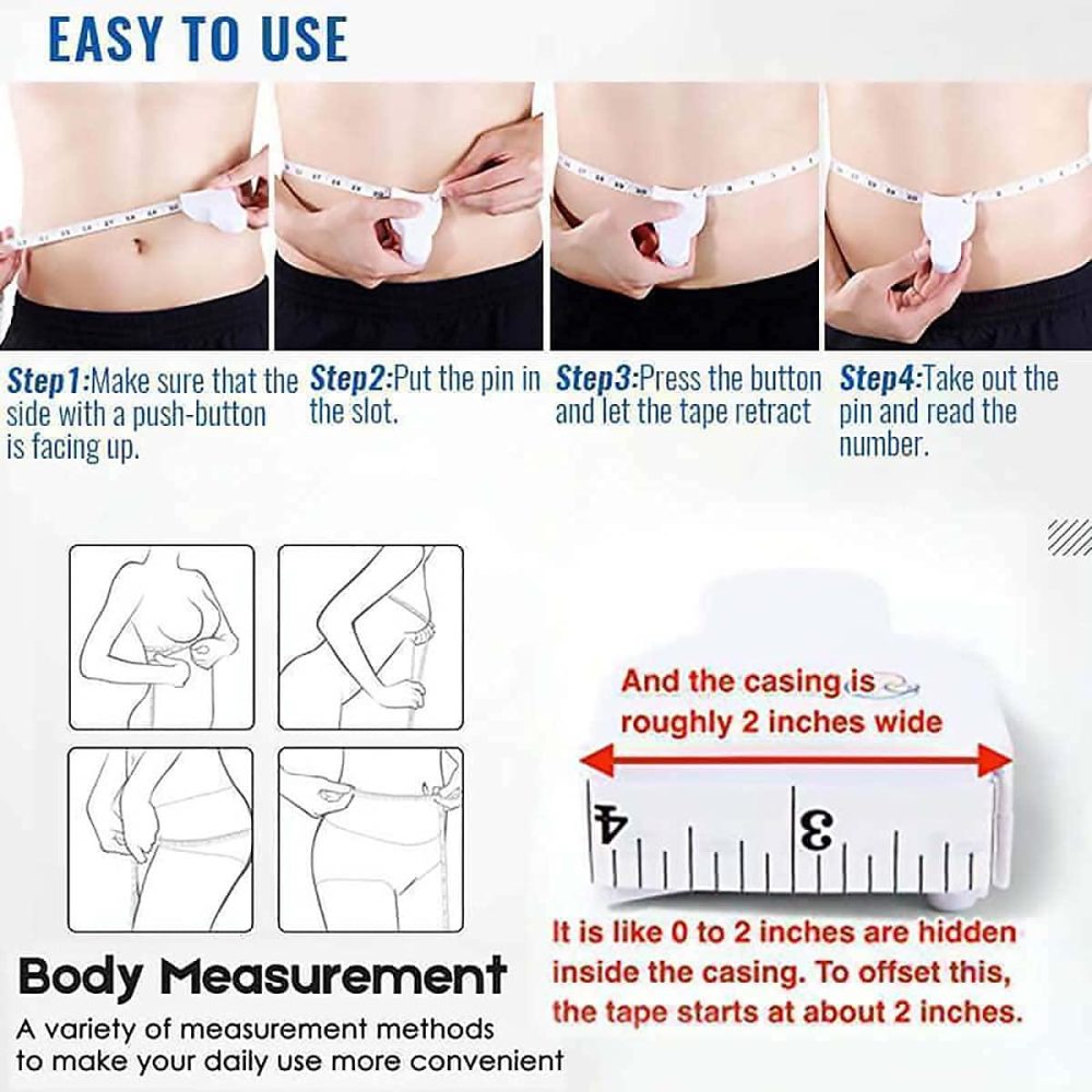 Body Measuring Automatic Telescopic Tape Measure,Perfect Body Tape Measure