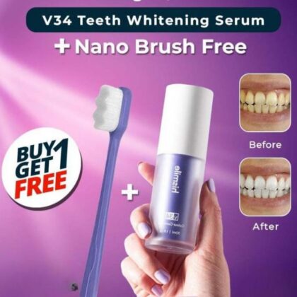 Pack Of 2 Tooth Brush Plus Hismiles Deal Teeth Brightening V34 Colour Corrector Serum Micro Nano Deal For Sensitive Gums Toothbrush