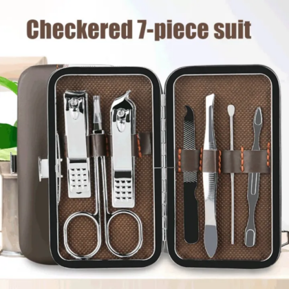 7PCS Nail Cutter Scissor Set Stainless Steel Nail Clippers Nail Clippers Pedicure Beauty Manicure Implement Household Pedicure