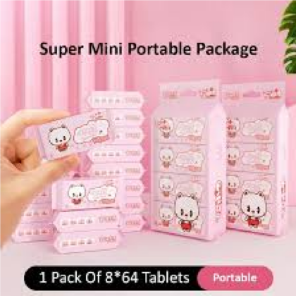 8 Mini Packets Wipe Cleaning Mini Packed Wipe in One Pack Total 64 Wipes Packet