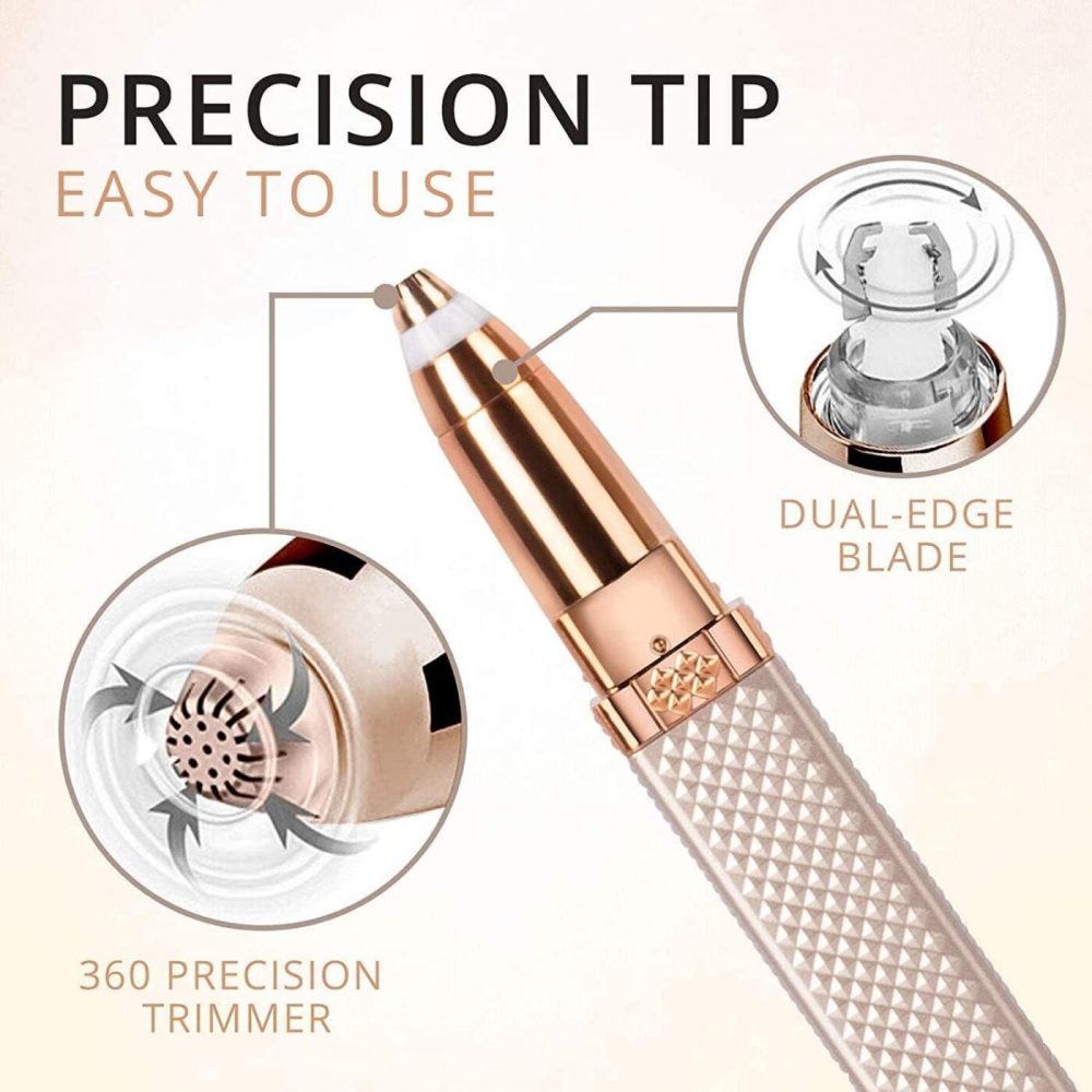 Rechargeable 2 in 1 Hair Remover Trimmer For Women, Electric Flawless Facial Machine Razor, Painless