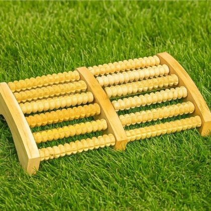 Traditional Wooden Roller Foot Massager, Accupressure Roller Wood Foot Massager Stress Reliever Wooden Foot Massager