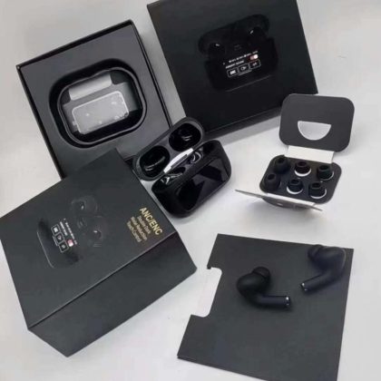 A9 AirPods Pro2 LCD Display with ANC ENC Feature Extra Bass with Lanyard and Buzzer Sound