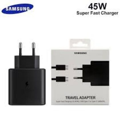 45W Samsung Super Fast Charger with Type C to Type C Cable (Global Certified Charger) Pd Charger For all Mobile Phone