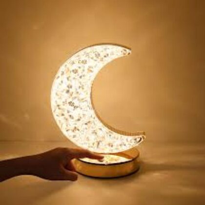 Moon Table Lamp Touch Nightstand Lamp 3 Color Mode