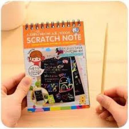 Scratch Note Black Cardboard Creative DIY Draw Sketch Notes for Toy Notebook School Supplies