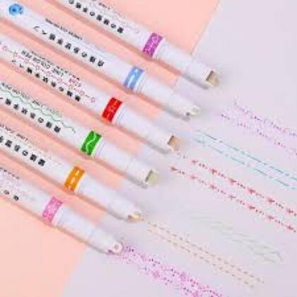 Pack Of6 Multi-colored Drawing Curve Pen Funny Pattern Outline Marker Pen Hand Copy Account Curve Pen Quick Dry Mark Notes Painting Highlighter DIY Card Marker Pens