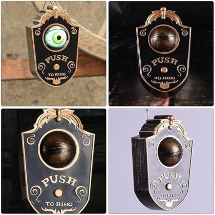 Halloween Doorbell Decorations Spooky Witch Doorbell with Light Up Eyeball for Party Haunted House
