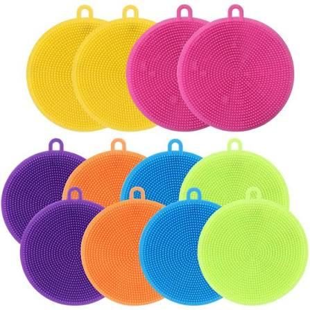 Silicone Scrubber Silicone Sponges Multipurpose Kitchen Scrub Brush for Dish Pot and Veggies
