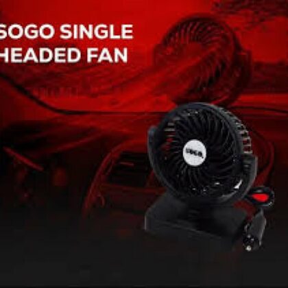 SOGO SINGLE HEADED FAN 12V SOGO Fan 12v 360°rotatable making the fan cover more area suitable for more people use Powerful wind to drive out hot air and bad smells out of cars and cool the sitting area very quickly
