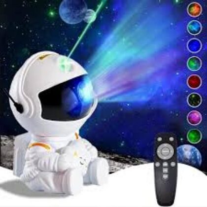 Astronaut Galaxy Projector Star Projector Galaxy Night Light Astronaut Light Projector Starry Nebula Ceiling LED Lamp with Remote Control White Star