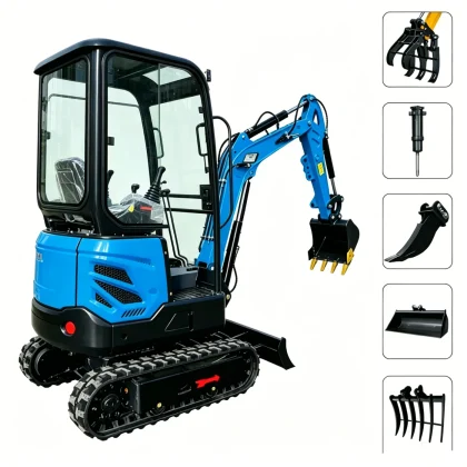 Mini Excavator 1.8ton Optional Breaker Hammer Stable Lifting Capacity Crawler Excavator For Municipal Repair Works Customized