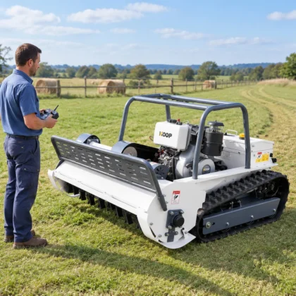 High Cost Performance Remote Control Mower Automatic Obstacle Avoidance Track Remote Control Mower 1000mm Support Customized
