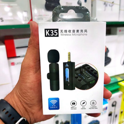 K35 Wireless MicroPhone 3.5MM JACK K35 Lavalier True Wireless Single Microphone