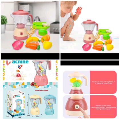 Kids Pretend Play Fruit Juice Blender Toy Set