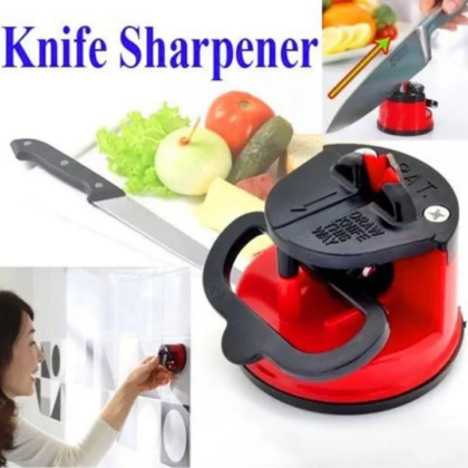 Kitchen Knife Sharpener with Non Slip Suction Cup Professional Two Stage Tungsten Carbide Kitchen Knife Sharpener Tool