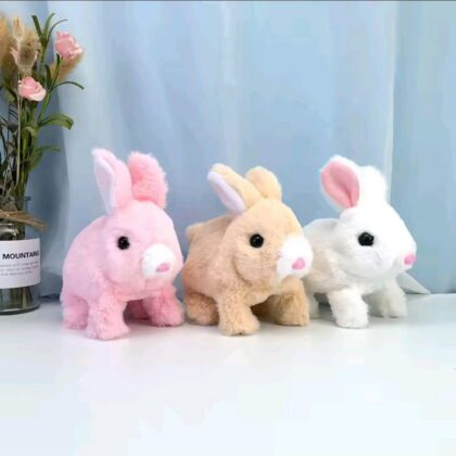 Little Jumping Baby Rabbit Electronic Pet Plush Bunny Toy with Sounds