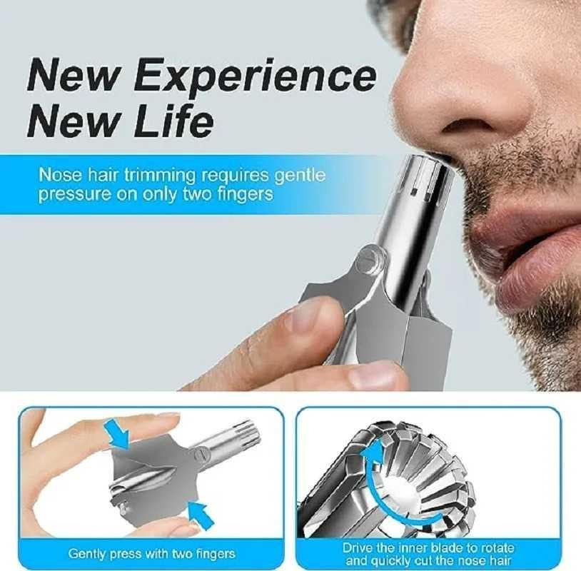 Manual Nose Hair Trimmer Mini Portable Stainless Steel