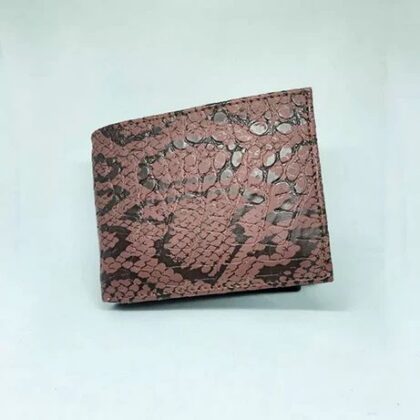 Men s Leather Wallet (Textured Snake Pattern)