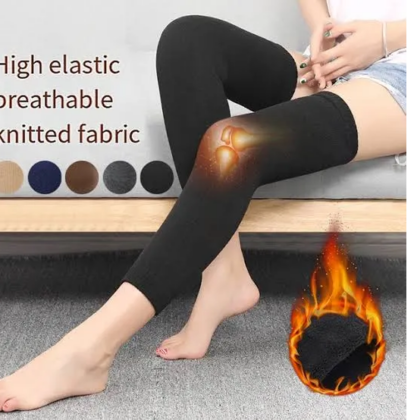 Men Women Cold Proof Plush Socks Warm Leggings Knee Pad Non slip Joint Injury Recovery Outdoor Sports Compression Winter