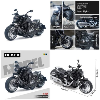 Metal Model Motorcycle Decorative Model for Shelf and Table Decor