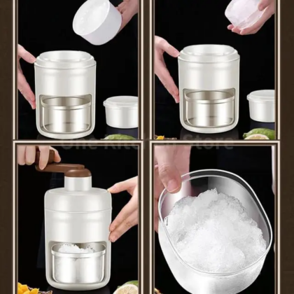 New Household Mini Ice Shaver Crusher Snow Cone Portable Manual Crushing Ice Maker DIY Drink Smoothie Ice Block Shredder Machine with box