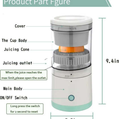 Rechargable Citrus Juicer Machines Fruit Electric Orange Juicer Squeezer USB Rechargeable Easy Press Lemon Lime Orange Grapefruit Juice Squeezer Easy to Clean fruit juicer