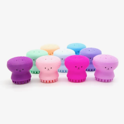 Silicone Facial Cleansing Brush Face Cleaning Makeup Cleaner Tool Deep Pore Exfoliate Black Heads Removal Best For Manicure Pedicure Beauty Massage